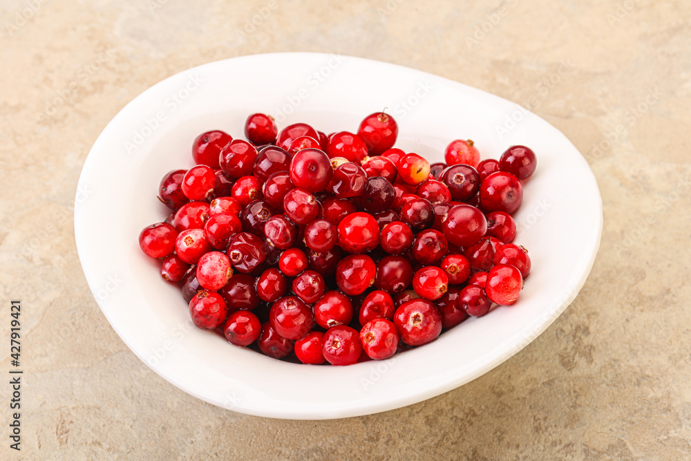 Sweet and tasty cranberry in the bowl Sweet and tasty cranberry in the bowl