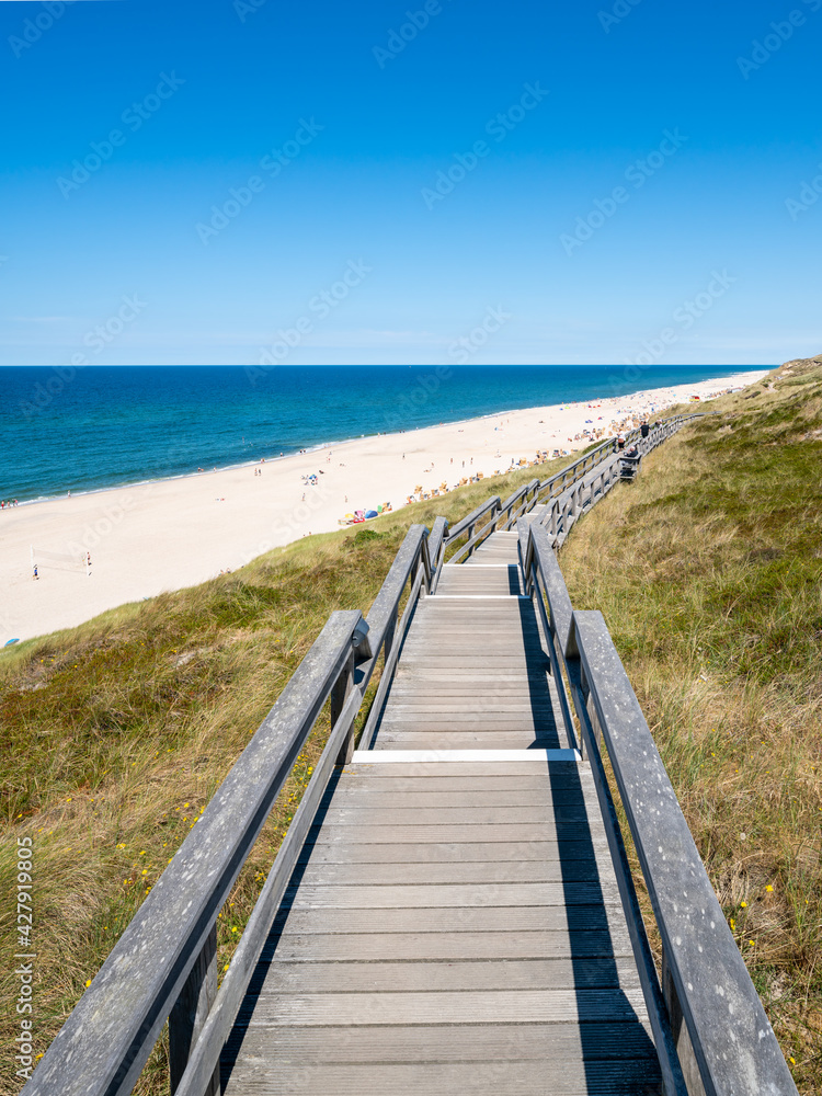 Path to the beach, North Sea, Sylt, Germany
