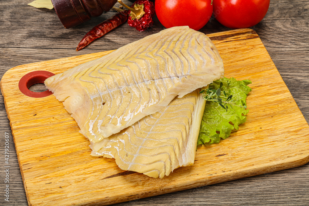 Raw cod fish for cooking