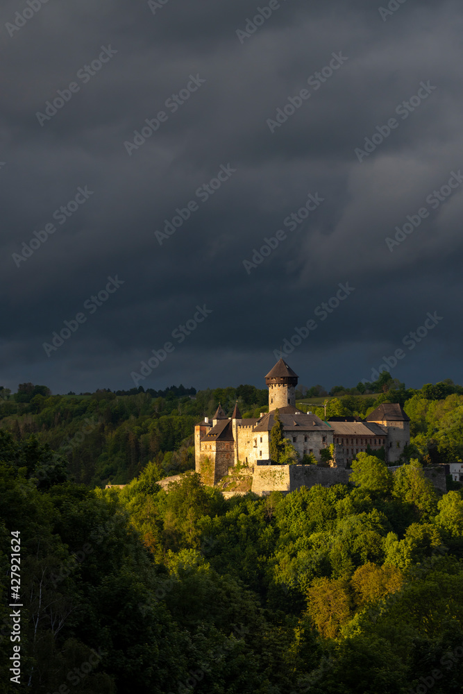Sovinec castle in Nizky Jesenik, Northern Moravia, Czech republic