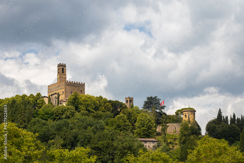 Public monument of Poppi Castle in Tuscany, Italy