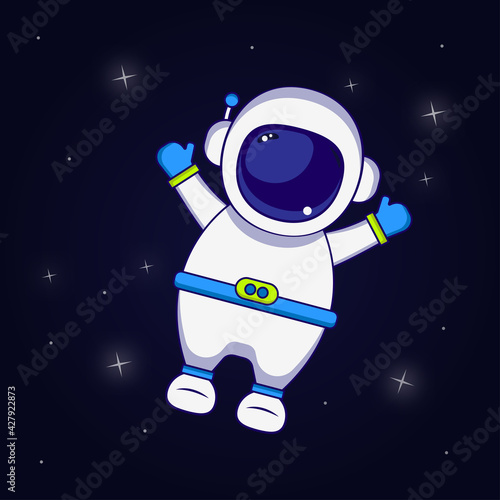 Cosmic space ! Universe Astronaut traveling in outer space .