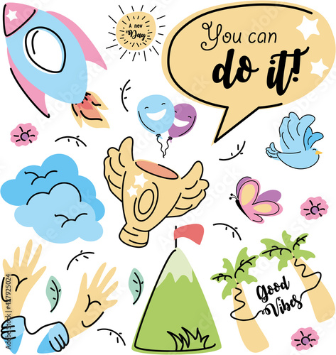 believe motivational doodles