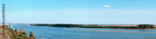 Panoramic view of Danube River at Galati, Romania