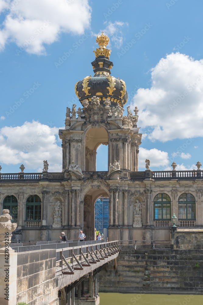 The Zwinger, a palatial complex in the baroque style in Dresden, Germany. The most famous architectural monument of Dresden