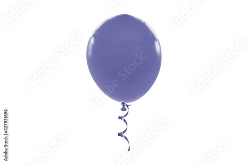 Blauer Luftballon isoliert auf weißen Hintergrund