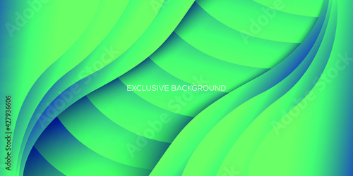 Wavy geometric background. Trendy gradient shapes composition. vector illustration 