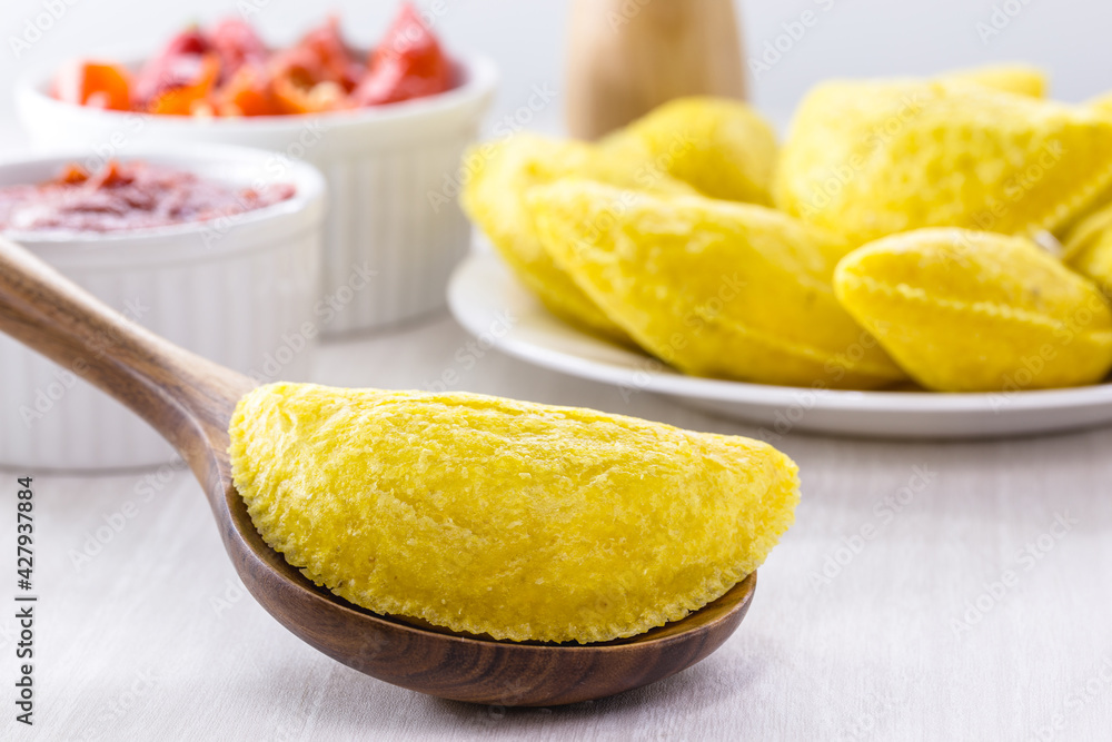 homemade corn dough pastry made in Brazil homemade corn dough pastry made in Brazil