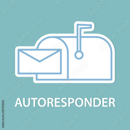 autoresponder concept icon- vector illustration