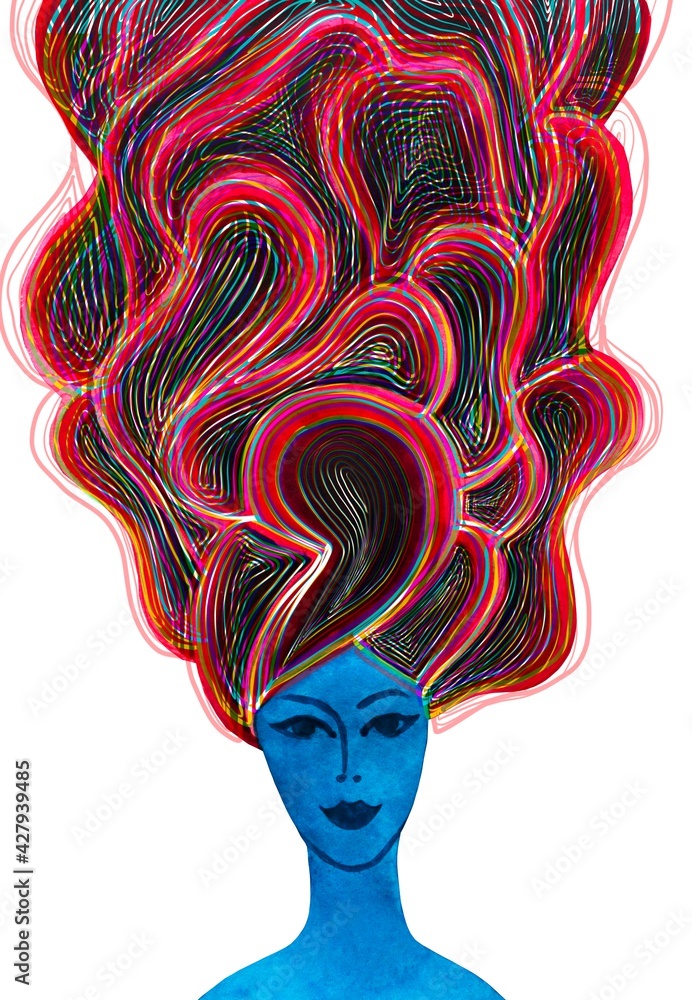 © Kateryna Kovarzh - Dipinto acquerello una bella ragazza con i capelli lunghi rossi © Kateryna Kovarzh - Dipinto acquerello una bella ragazza con i capelli lunghi rossi