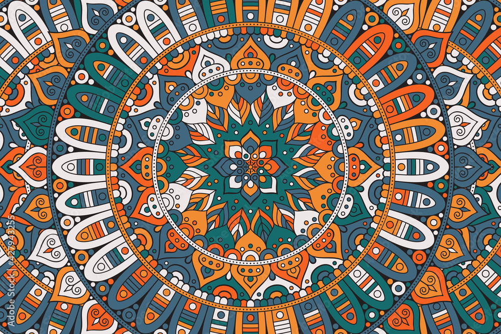 Fototapeta premium Vector islamic background with mandala