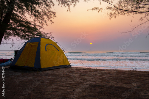 Thailand, Backgrounds, Beach, Beauty, Bench, Camping, Tent, Summer, Backgrounds