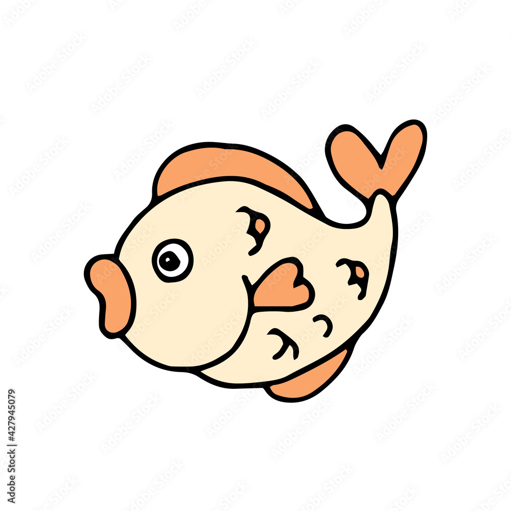Fish. Marine life. Vector. Doodle. Hand-drawn illustration. Fish. Marine life. Vector. Doodle. Hand-drawn illustration.