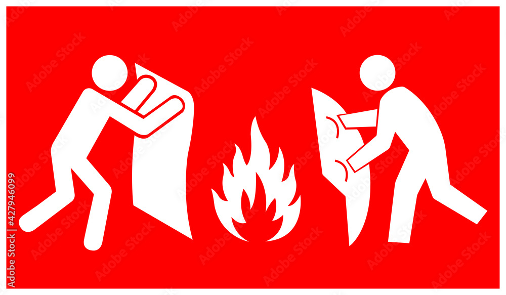 Fire Blanket Symbol Sign, Vector Illustration, Isolate On White