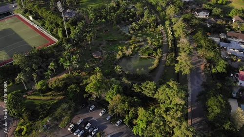 top down aerial view of beautiful Kuching Park located in Southern Kuching 