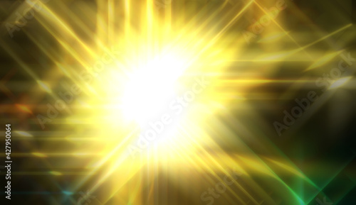 Glowing colorful light flare. Vibrant energy background. Rays of light with ethereal glow. Beautiful wallpaper.