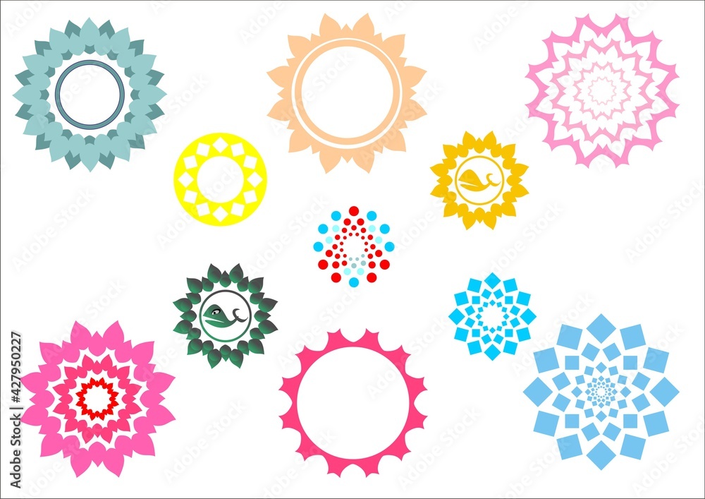Miscellaneous icon pattern flower and logo