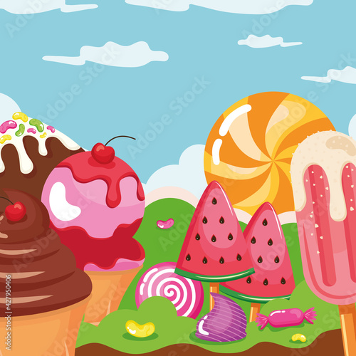 iced confectionery landscape