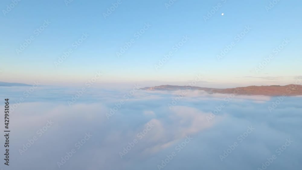 Aerial view of the clouds sea Aerial view of the clouds sea
