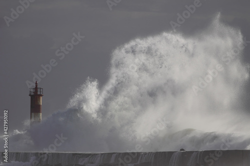 Stormy wave splash