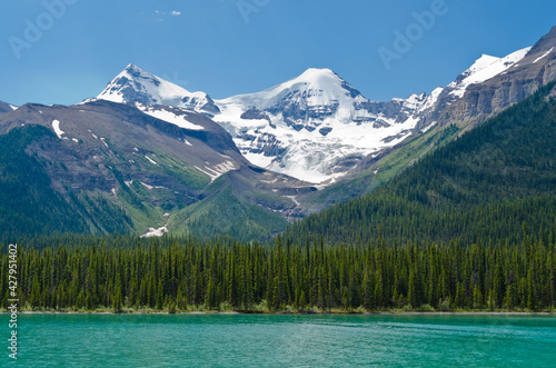 Majestic mountains and lake in Canada.