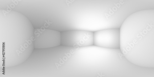HDRI environment map of white abstract simple room
