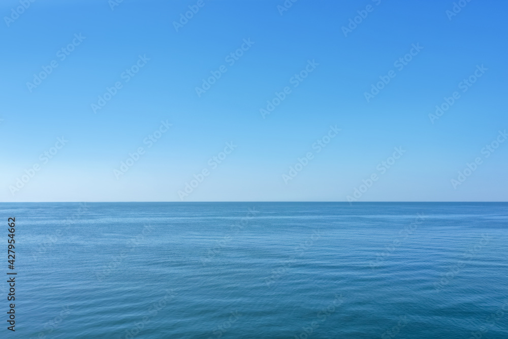 Picturesque view of beautiful sea and blue sky