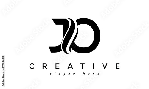 Letter JO creative logo design vector