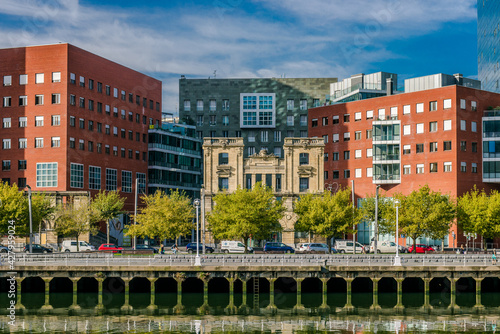 View of the city of Bilbao, Spain, Europe. Date 02/05/2019