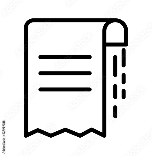 Document analysis icon. Line vector illustration concept