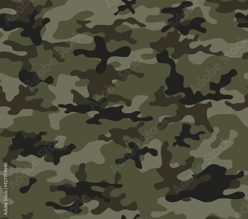 Army vector camouflage, print seamless pattern. Military texture. Ornament