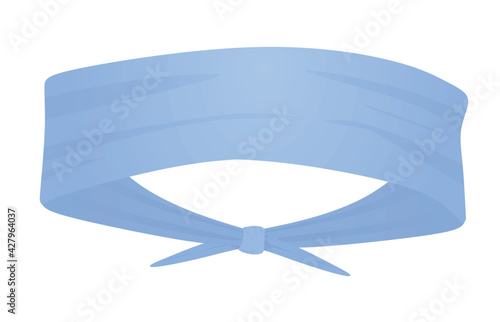 Blue sport head band. vector illustration