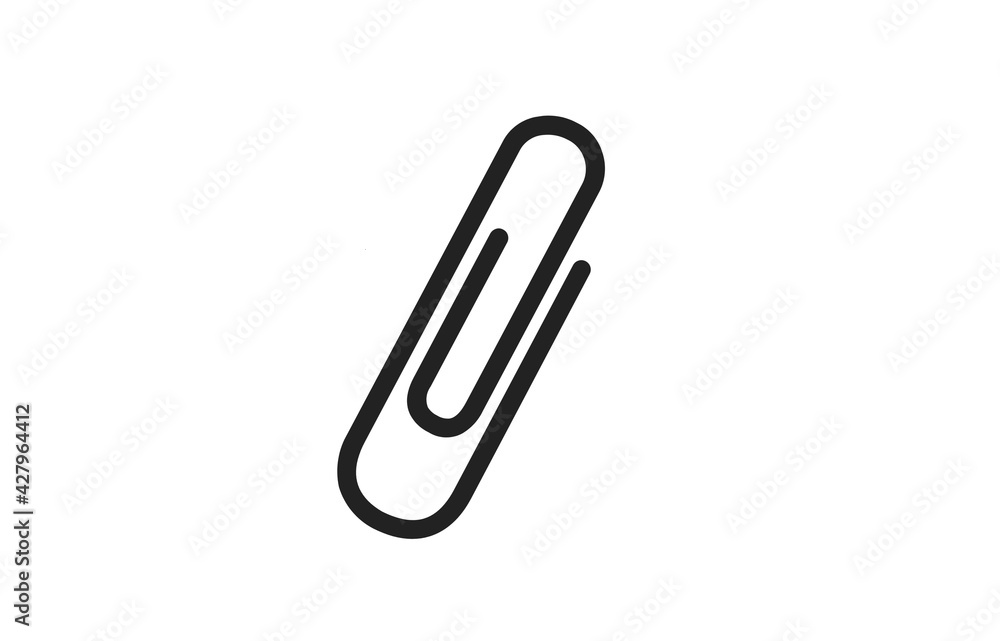 A paper clip isolated on white background