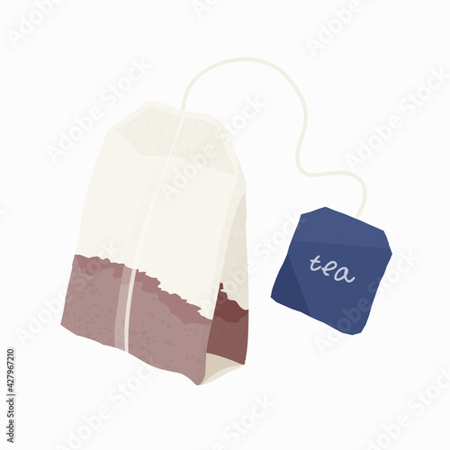Teabag. Vector illustration in a flat style.