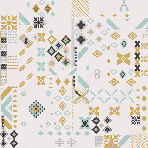 Turkish kilim pattern background. Design backgrounds for carpet, rug, wallpaper, fabric.	