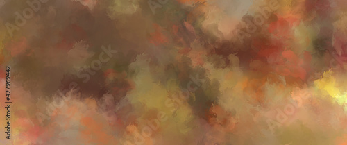 Abstract background of colorful brush strokes. Brushed vibrant wallpaper. Painted artistic creation. Unique and creative illustration.