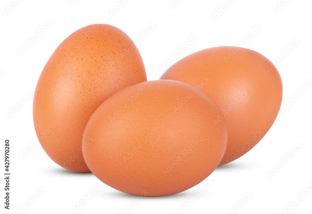 Group of brown eggs isolated on white background Group of brown eggs isolated on white background