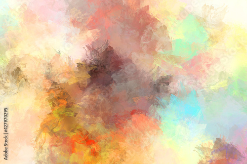 Artistic vibrant and colorful wallpaper.Brushed Painted Abstract Background. Brush stroked painting.