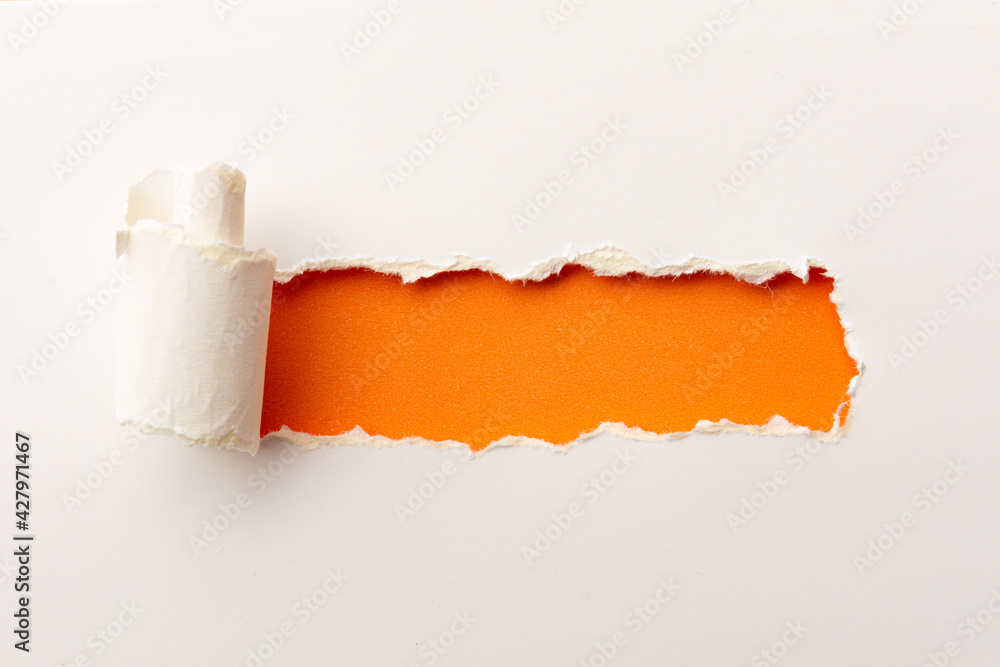 Obraz premium Pequeño cartel en papel rasgado, textura papel de colores