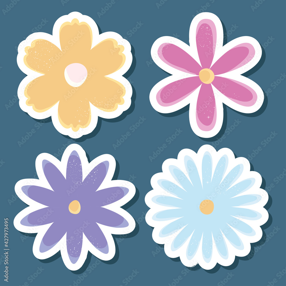 flowers icon set flowers icon set