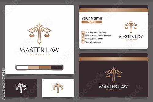 master law , legal , logo design and business card