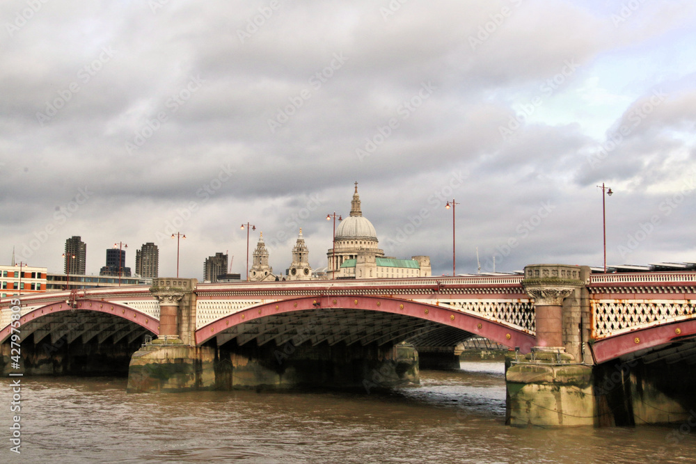 St Pauls Cathedral across the river Thames St Pauls Cathedral across the river Thames