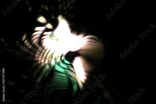 Light particle trails. Light explosion star with glowing particles and lines. Beautiful moving abstract rays background.