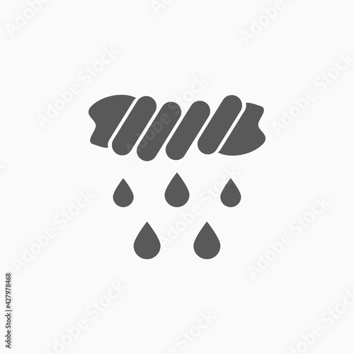 clothes squeeze out icon, squeeze vector illustration