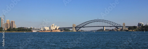 Panoramic view of the Sydney Harbor.
