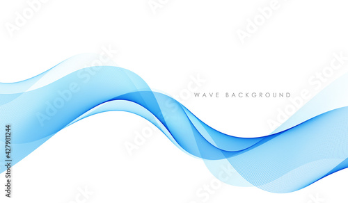 Vector abstract colorful flowing wave lines isolated on white background. Design element for technology, science, modern concept.