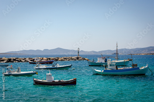 Port in Paros island, Cyclades, Greece