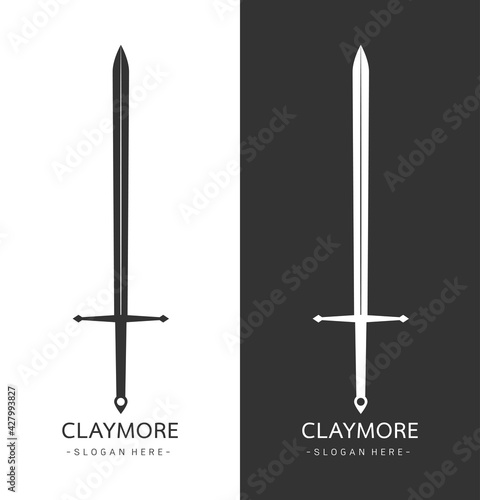 claymore sword logo template