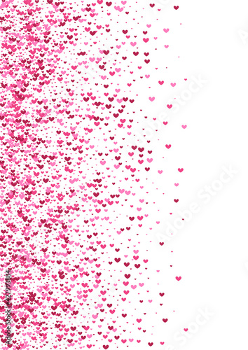 Purple Element Confetti Wallpaper. Red Burst Texture. Rose Heart Fall. Pink Couple Illustration. Bright Frame.