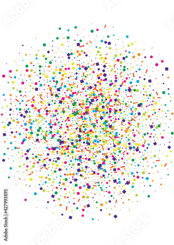 Blue Round Serpentine Texture. Bright Geometric Illustration. Yellow Fall Dot Background. Green Scattered Square.